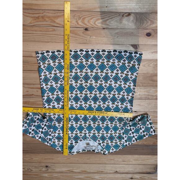 Lisa Ashley Woman's Blouse Top Blue Beaded Short Sleeve Round Neck - Picture 6 of 8